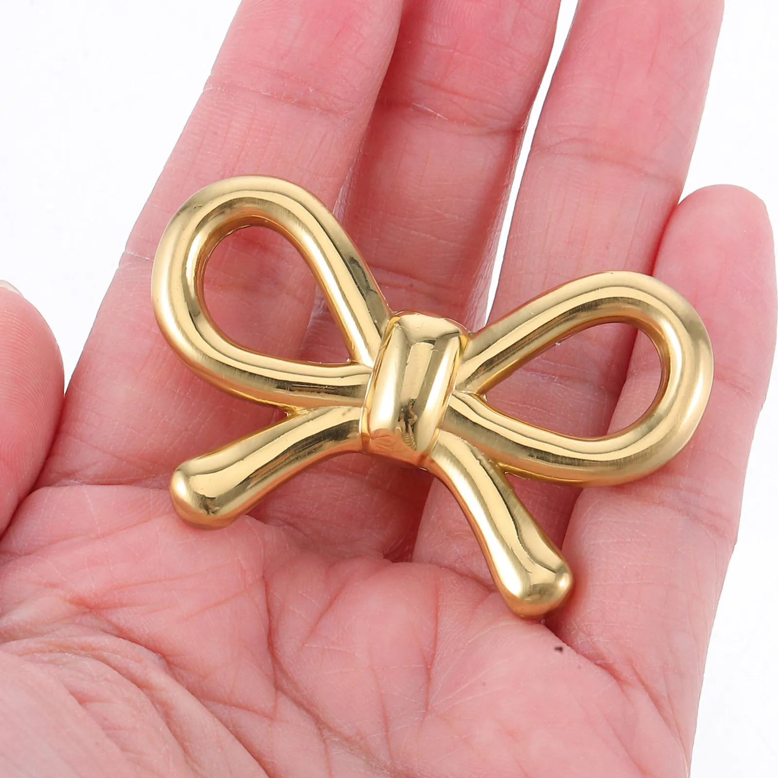 Brass Bowknot Cabinet Door Handle Elegant Drawer Pull for Wardrobe Shoe Cabinet Vintage Furniture Hardware Drawer Pull