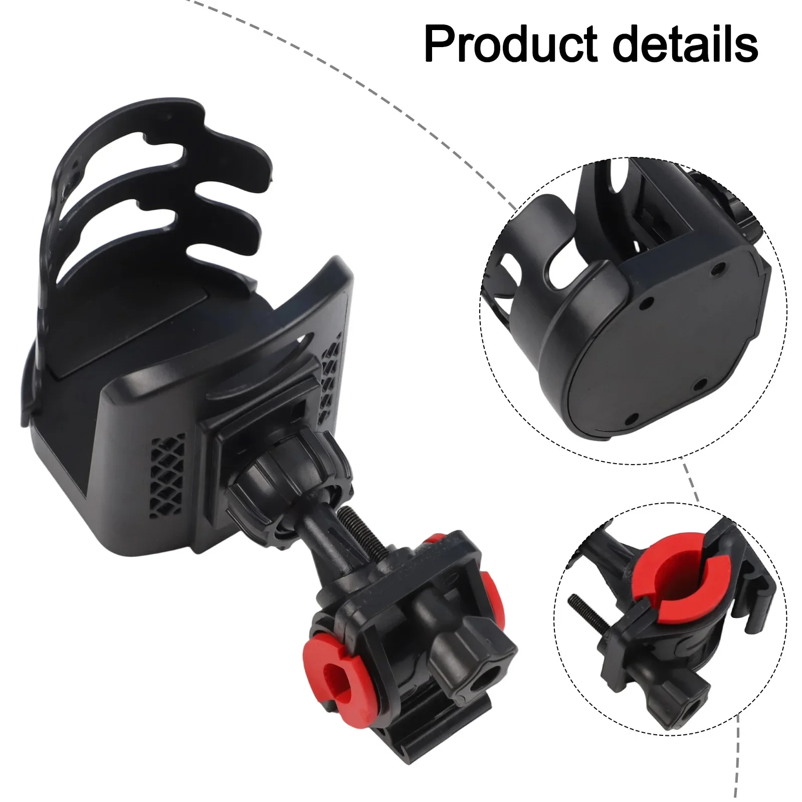 Multi Purpose Drinks Holder Clamp For Microphone Stands With Full Rotation And Compatible With Motorcycle Tubes Diameter 23 28mm