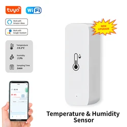IHSENO Tuya WiFi อุณหภูมิความชื้นเซนเซอร์ Smart Life APP Monitor สมาร์ทโฮมทำงานร่วมกับ Alexa Google Home ไม่ต้องใช้ฮับ