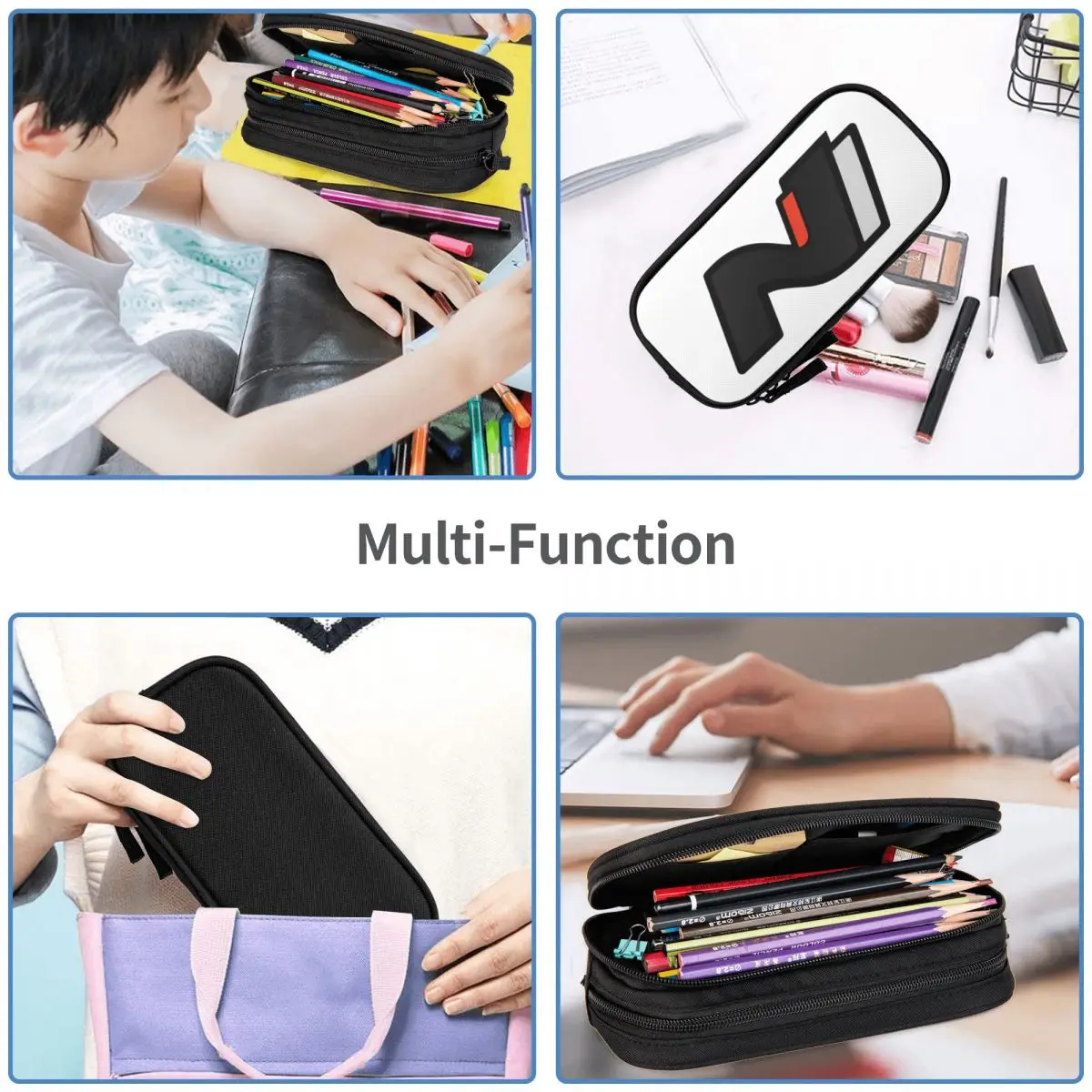 Hyundai-Étuis à crayons de performance N pour garçons et filles, grands sacs de rangement pour stylos, boîte à stylos, poudres à crayons pour étudiants, papeterie, école, bureau