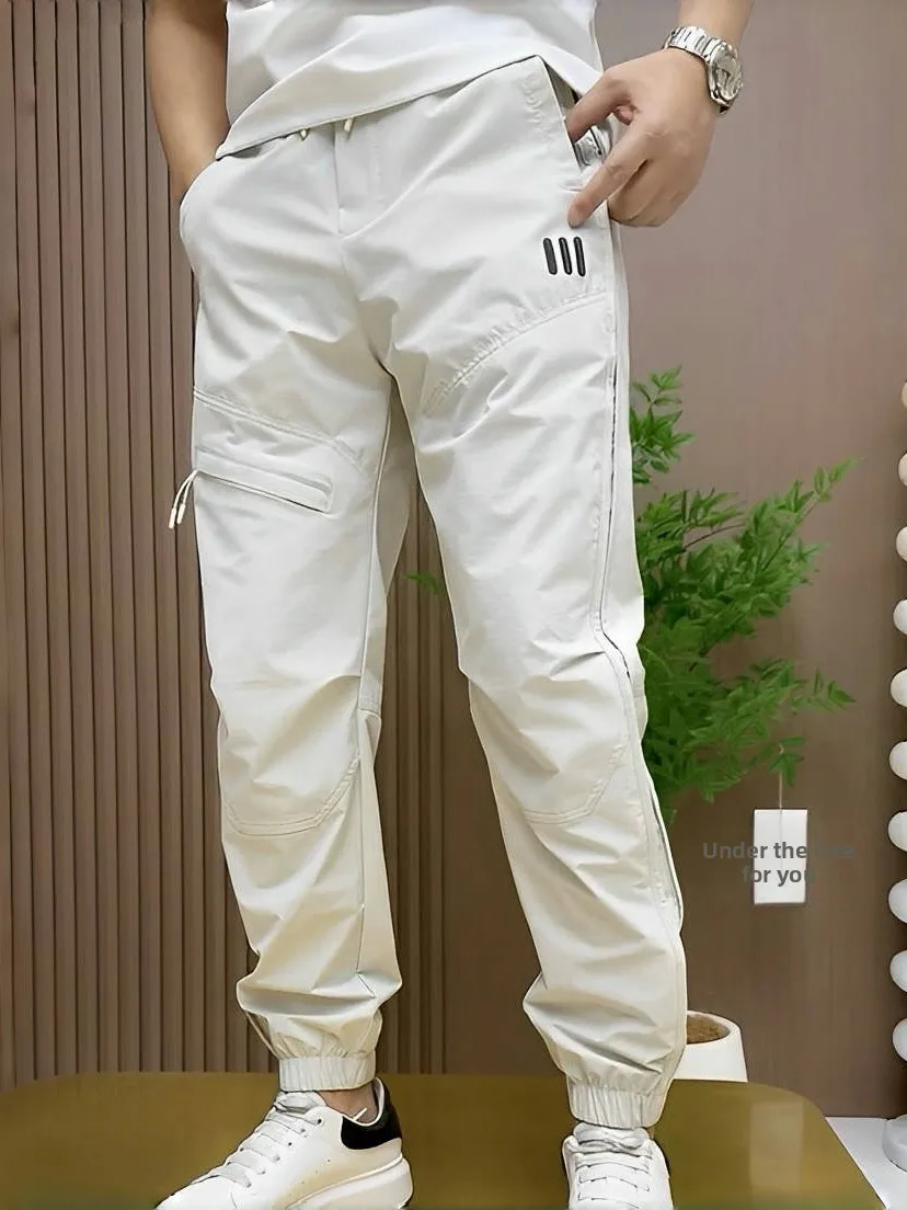 

Мужские повседневные брюки с модной диагональной молнией, облегающие, с вертикальными полосками, стильные, для лета, на каждый день, длинные, в уличном стиле