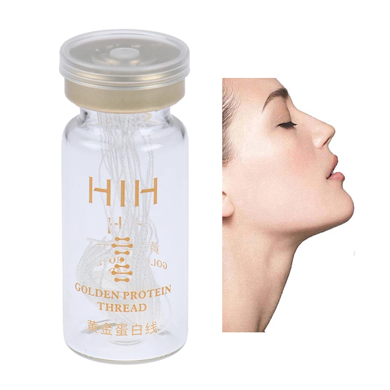 20 Lines Hydrolyzed Collagen Face Serum Lines Golden Protein Thread Anti-Wrinkle Firming Fine Anti-Aging Whitening Skin Care