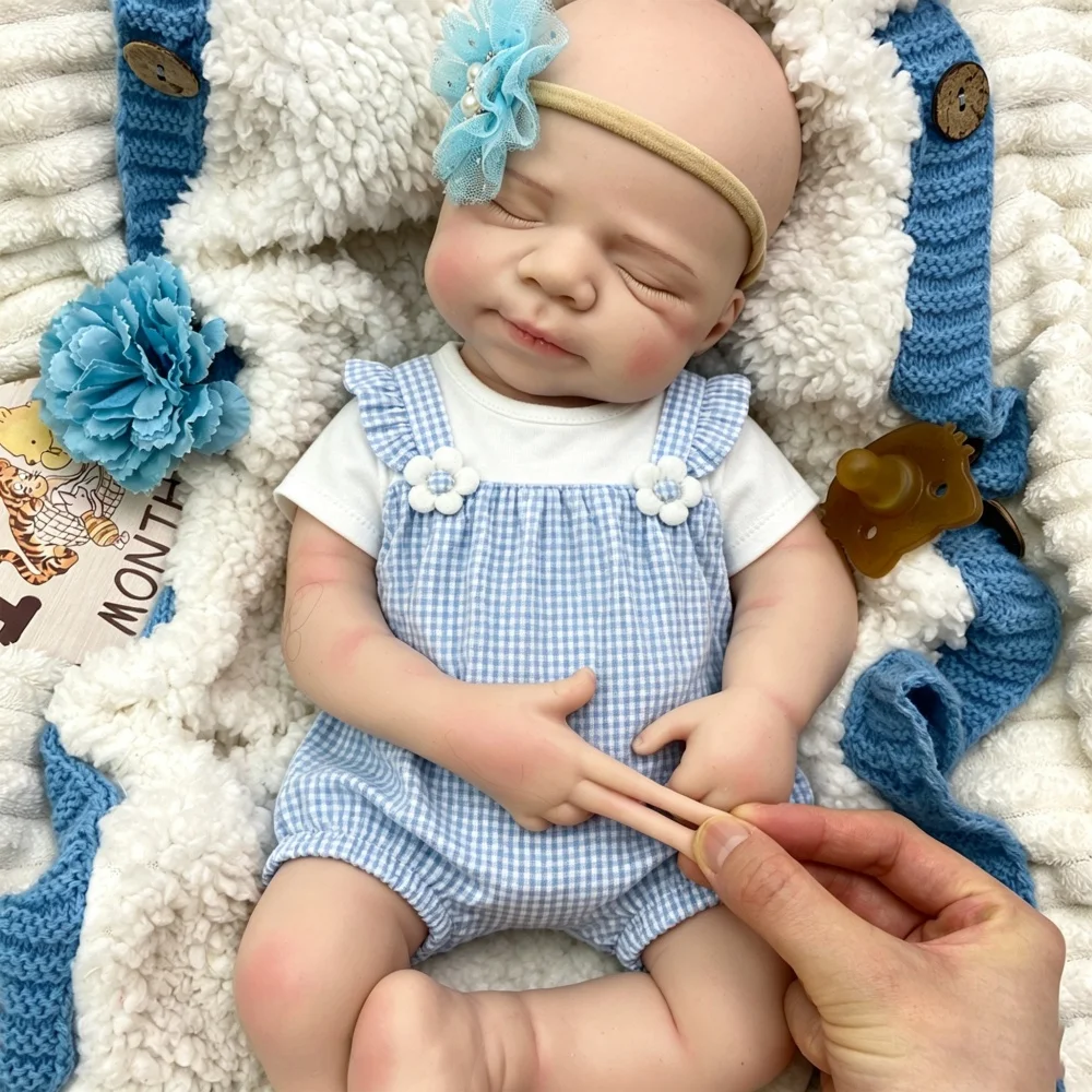 20inch Flexible Limbs Silicone Reborn Doll Pascale Can Open Mouth Realistic Safe Non-Toxic Material Newborn Doll for Gift