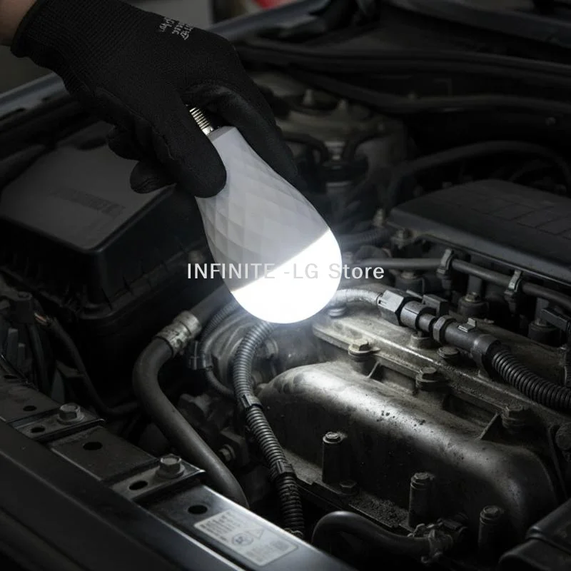 

Led Rechargeable Emergency Bulb Illuminates During Power Outages And When Wet Dual-Battery Removable Emergency Bulb