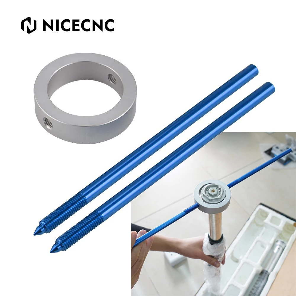 NICECNC Universal Motorcycle Fork Spring Compressor Tool For KTM KAWASAKI BMW S1000RR CNC Anodize Aluminum Motocycle Accessories