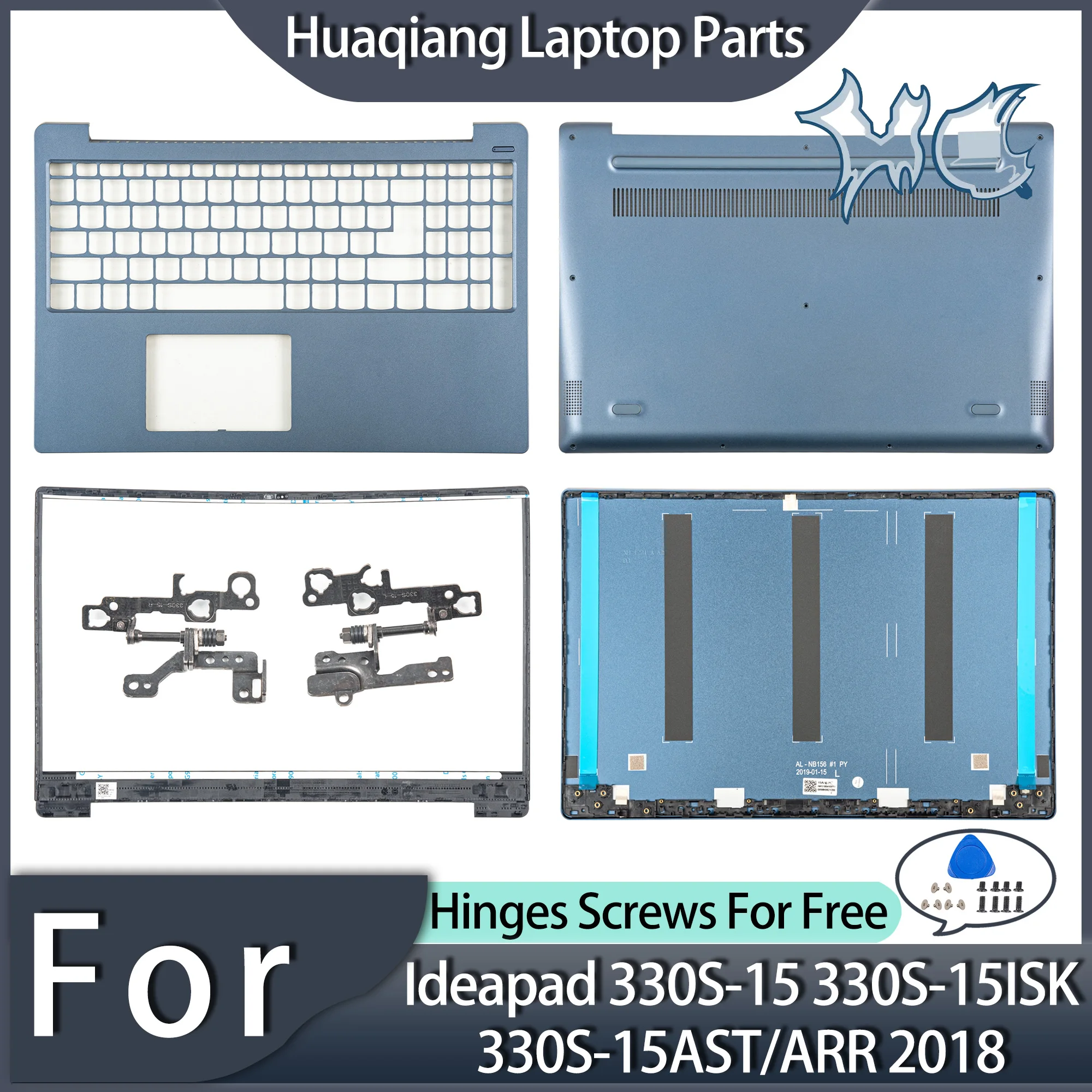 

New Laptop Housing For Lenovo Ideapad 330S-15 330S-15ISK 330S-15AST/ARR 2018 Top Lid Bezel Palmrest Bottom Hinges AM1E1000410