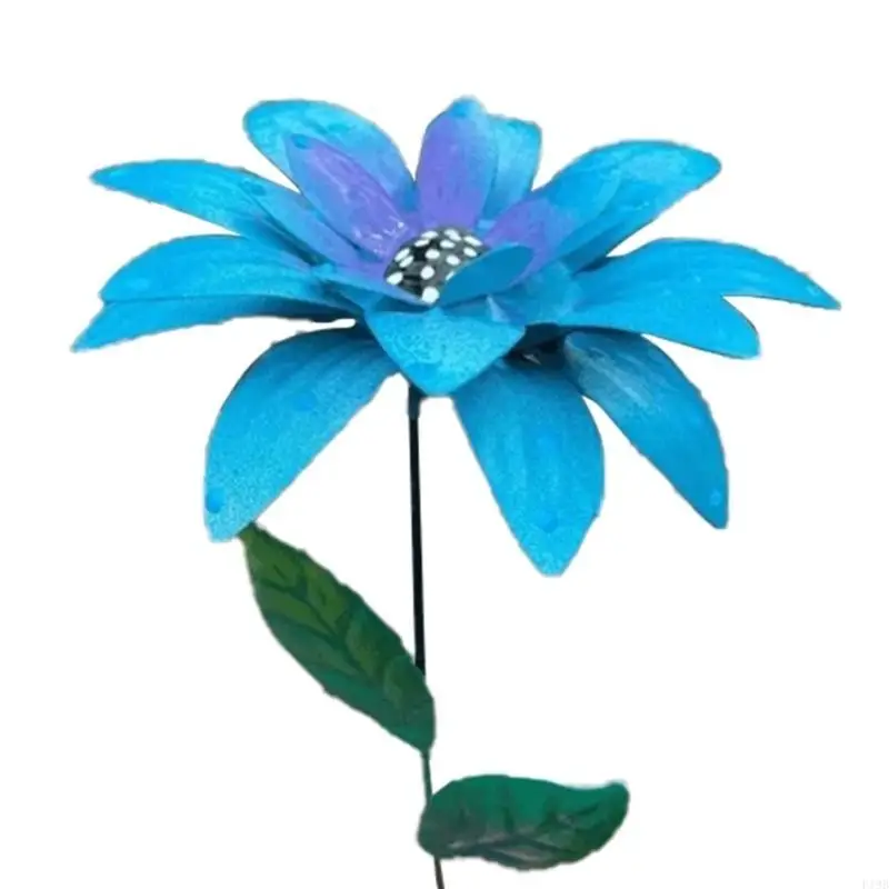 F19B Flowers Garden Stakes Decors Outdoor Rustproofs Metal Colorful Floral Yard Lawn Indoor and Outdoor Decorations