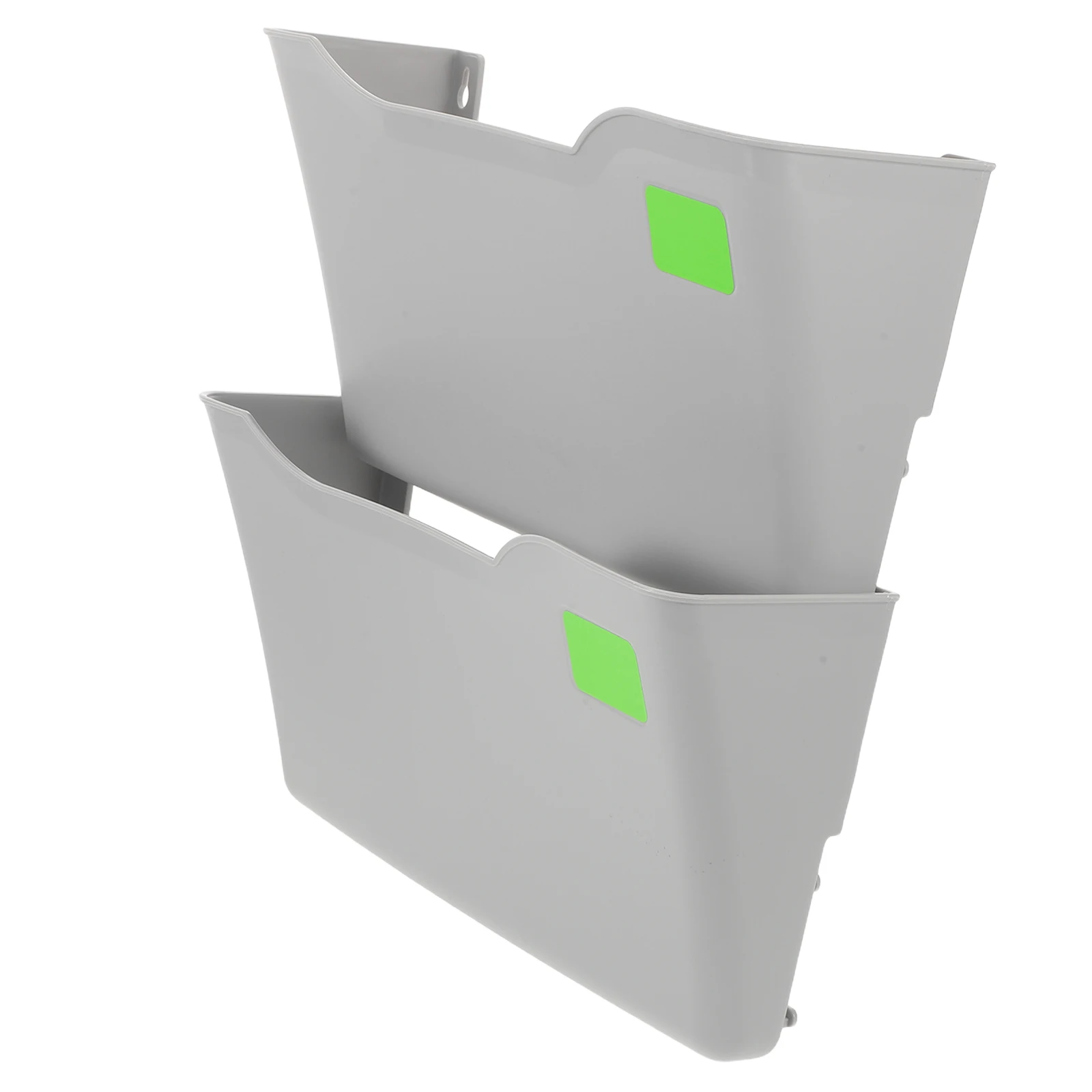 

Wall Mount File Holder Mounted Rack Hanging Organizer Magazine Display Document Storage Grey Office