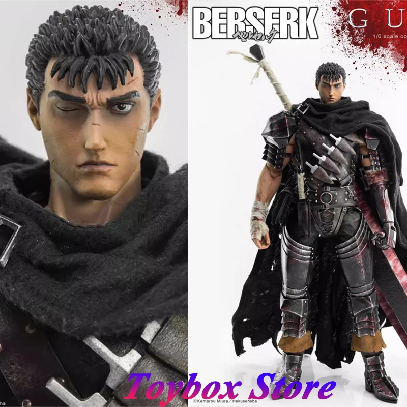 ThreeZero 3Z06750W0 1/6 Berserk Guts Damaged Anime Boy Action Figure Mini Big Sword Weapon Model Ornament 12