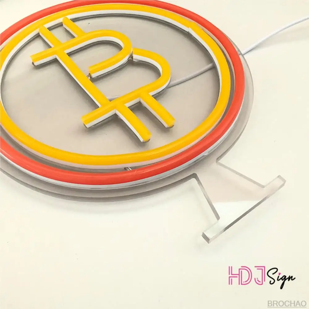 Custom Neon Sign Bitcoin Neon Led Night Lights Wall Lamps for Bedroom Home Bar Cafe Store Game Room Decor Garden Gift