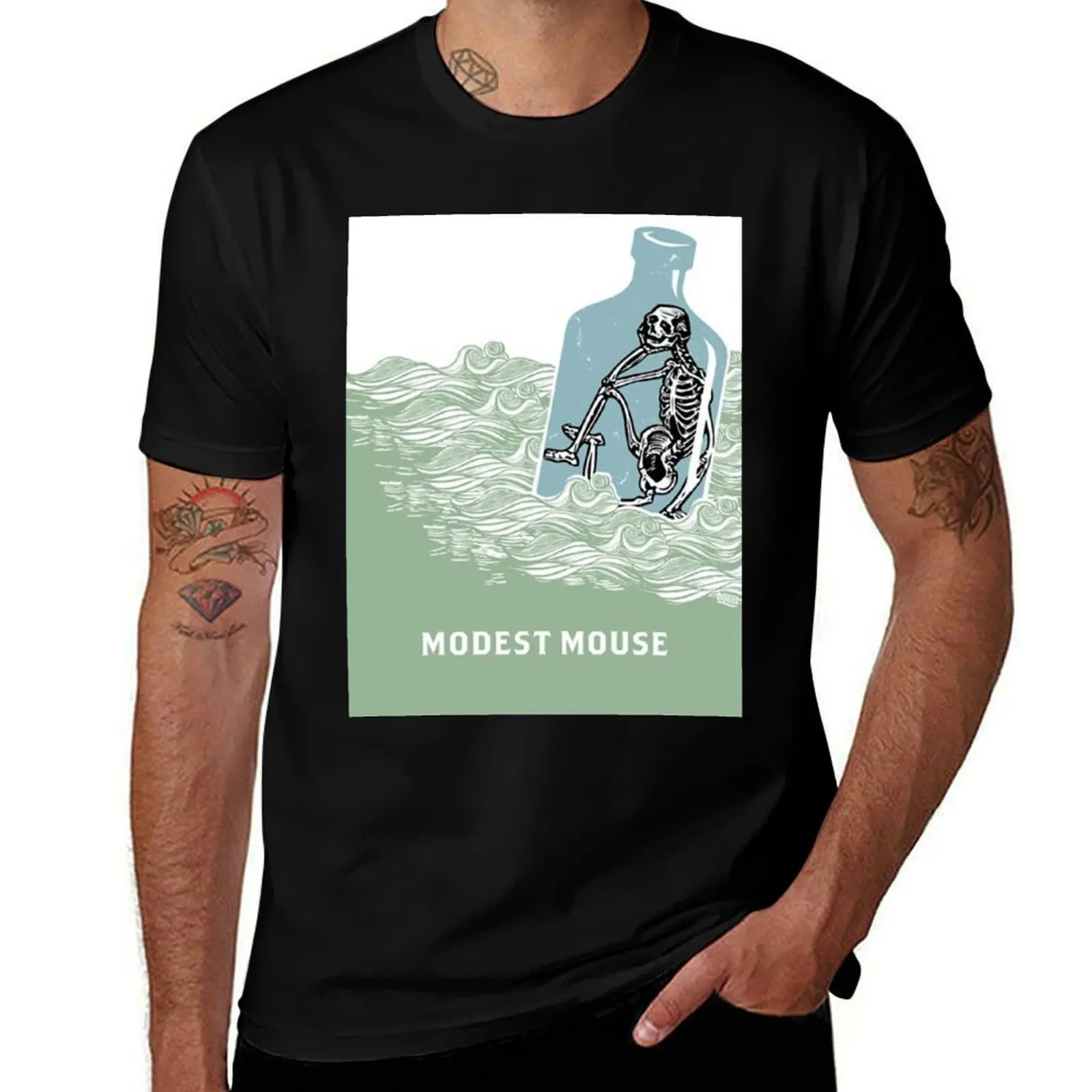 Modest Mouse Bottle T-Shirt Comfortable Basic Crew Neck Tee T-Shirt