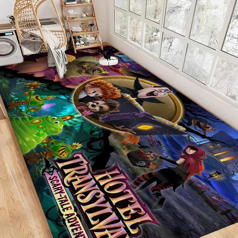 Monster Comedy H-Hotel T-Transylvania Entrance Door Mat Washable Non-Slip Living Room Sofa Chairs Area Mat Welcome Doormat