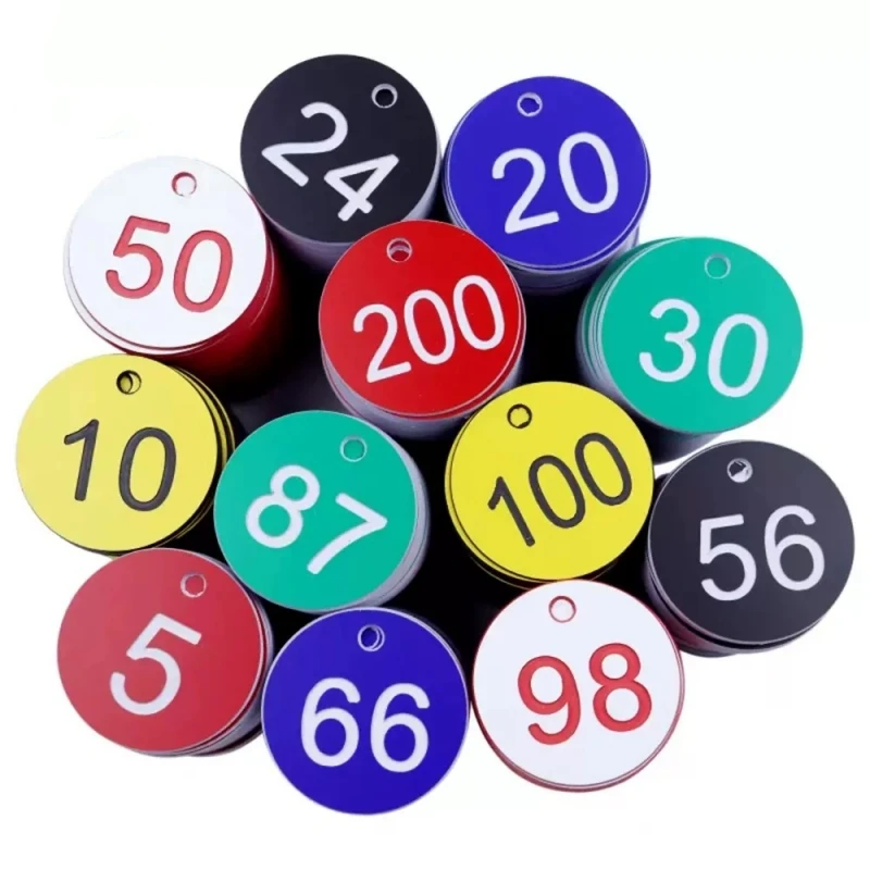 

Numbers ABS Plant Marker Round Farm Label Numbered With Hole Tag Garden Home Classification Sign Multi-purpose