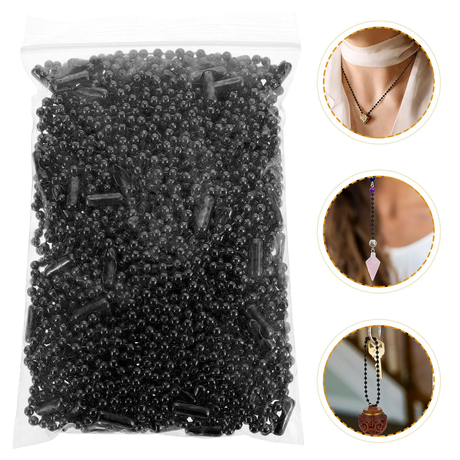 

100Pcs Color Tag Chain Jewelry Ball Bead Chains for DIY Pendant Link Price Tags Gift Tags Multifunctional Bead Chain Materials