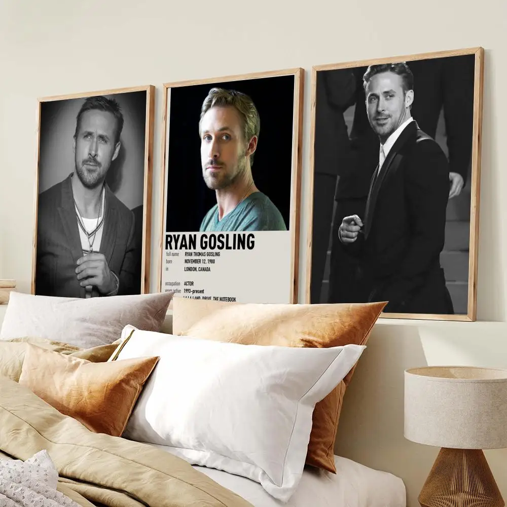 R-Ryon Gosling Poster PP Wall Decor Posters Celebrity Movie Art Prints Bedroom Office Gift