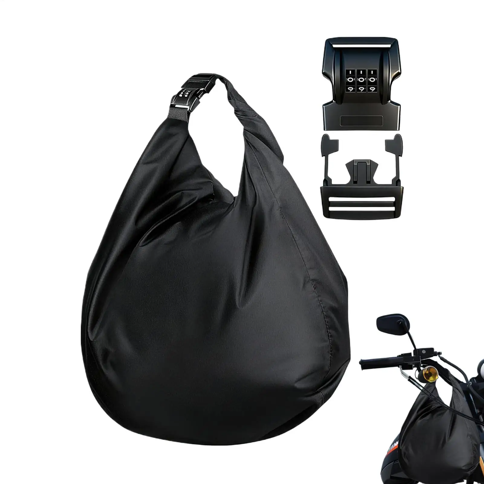 

Hard Hat Bag With Lock Waterproof Lightweight Helmet Carrying Pouch For Motorcycle Ski Cycling, Travel Welding Baseball Hockey