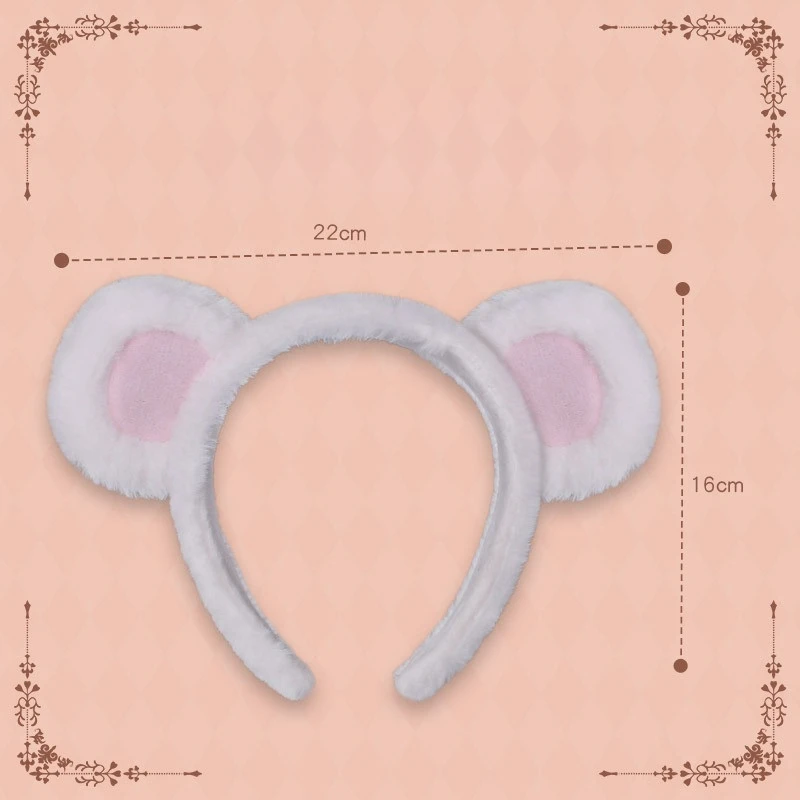 Handcrafted Japanese Cute Girl Plush Lolita Bear Ear Headband Cosplay Accessories Ears Hairband