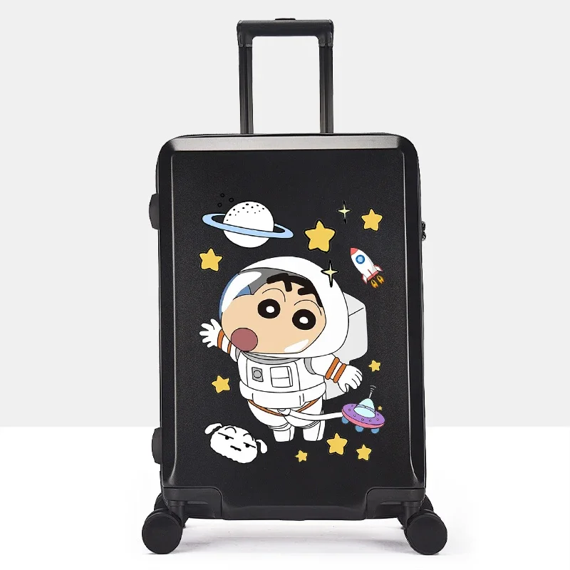 20/24 Inch Shinchan Large Capacity Suitcase Trolley Case Crayon Shin-Chan Anime Suitcase Multifunctional Password Box Suitcase