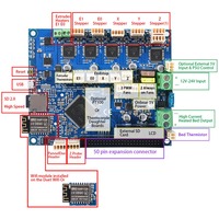 Duet 2 Wifi V1.04 Upgrade 32Bit Control Board Duet2 Wifi 32 Bit Motherboard for CNC Machine Ender 3 Pro 3D Printer Parts G