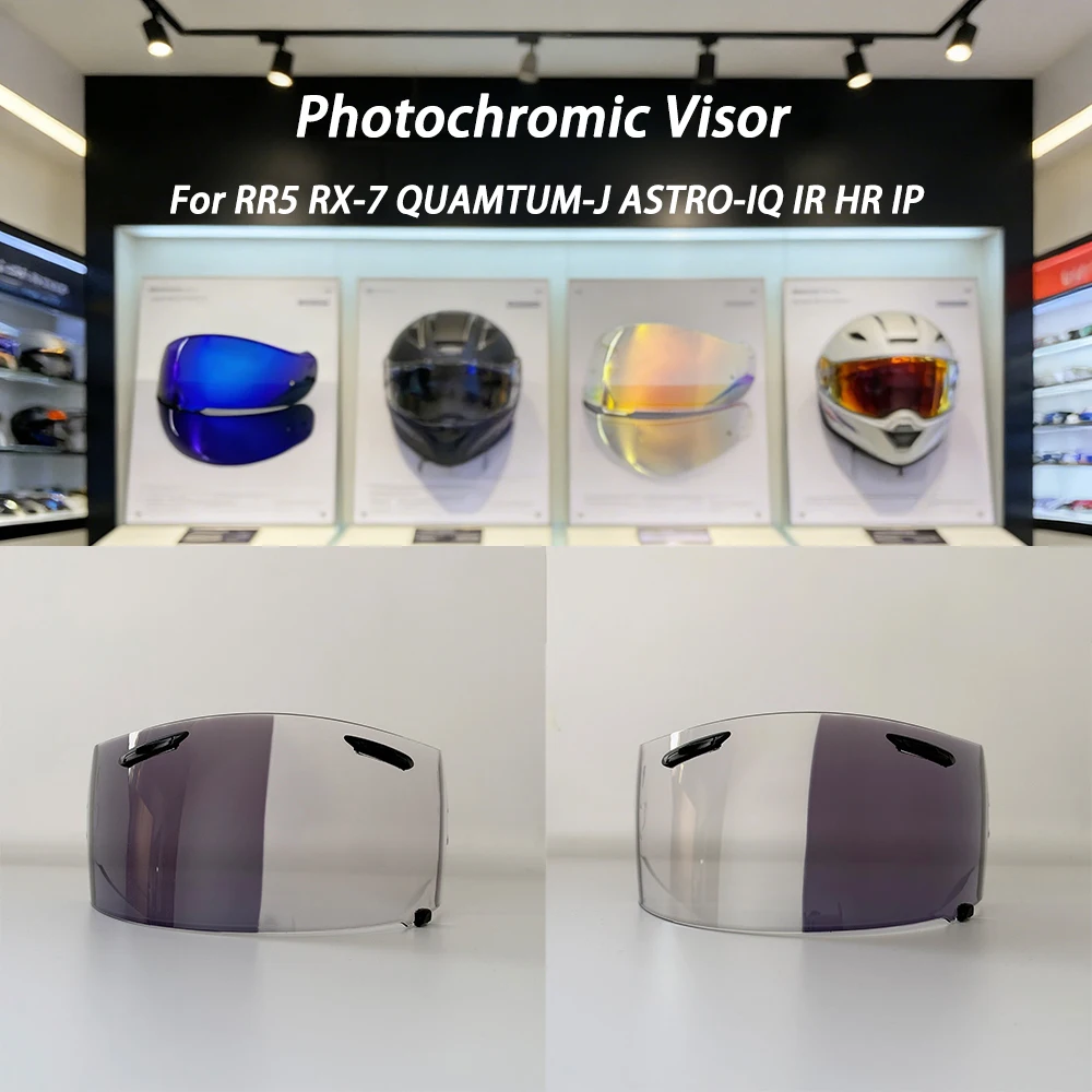 Photochromic Visor Shield Fit for Arai RR5 RX-7 GP QUAMTUM-J ASTRO-IQ Helmet Face Shield Uv Protected Helmet Accessories