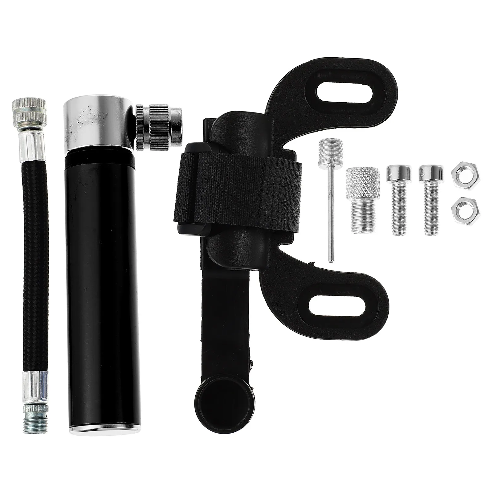 

Portable Mini Bike Tire Air Pump High Pressure Inflator Lightweight Non Slip Easy Carry Multi Purpose Aluminum Alloy Durable