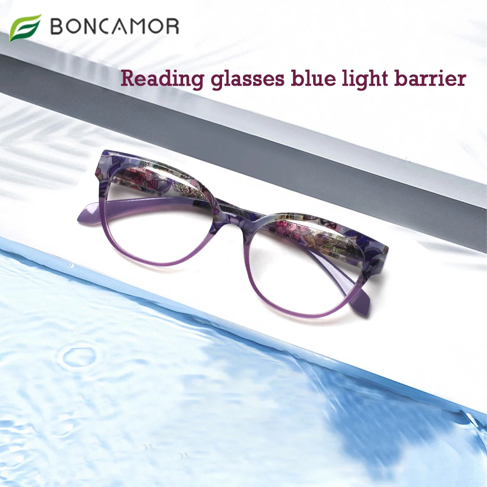 

Boncamor Reading Glasses Blue Light Blocking4~5 pack Ultralight HD Lenses Presbyopic Eyewear Optical Lenses with Medical Recipe