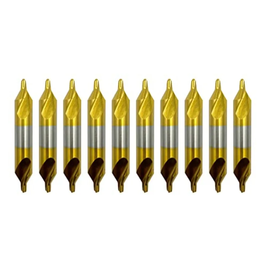 

HSS Center Drill Bits Set 10 Pcs Precision Center Drills Industrial Grade for Metal Lathe Machining Centering Drilling Tools