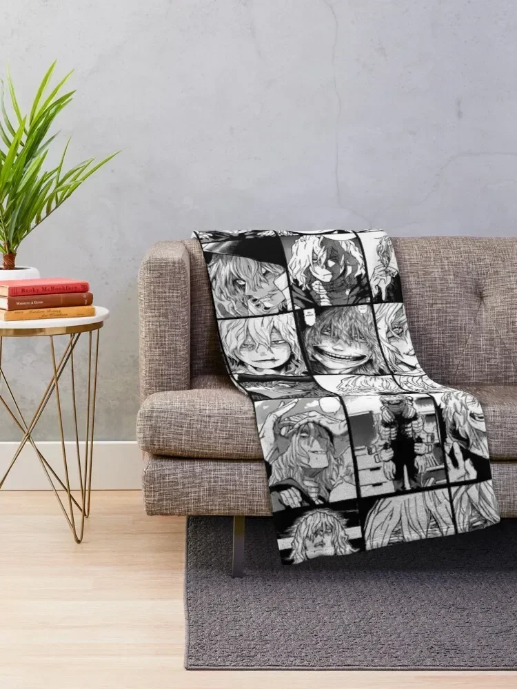Shigaraki Collage black and white version Throw Blanket Kid'S Beach Heavy Blankets