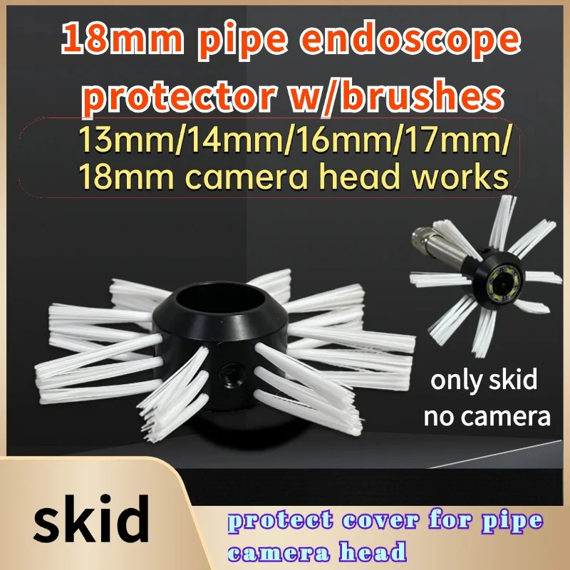 

18mm 17mm Pipe Camera Head Skid Protection Cover DIY Brush Easy Pipeline Cleanning