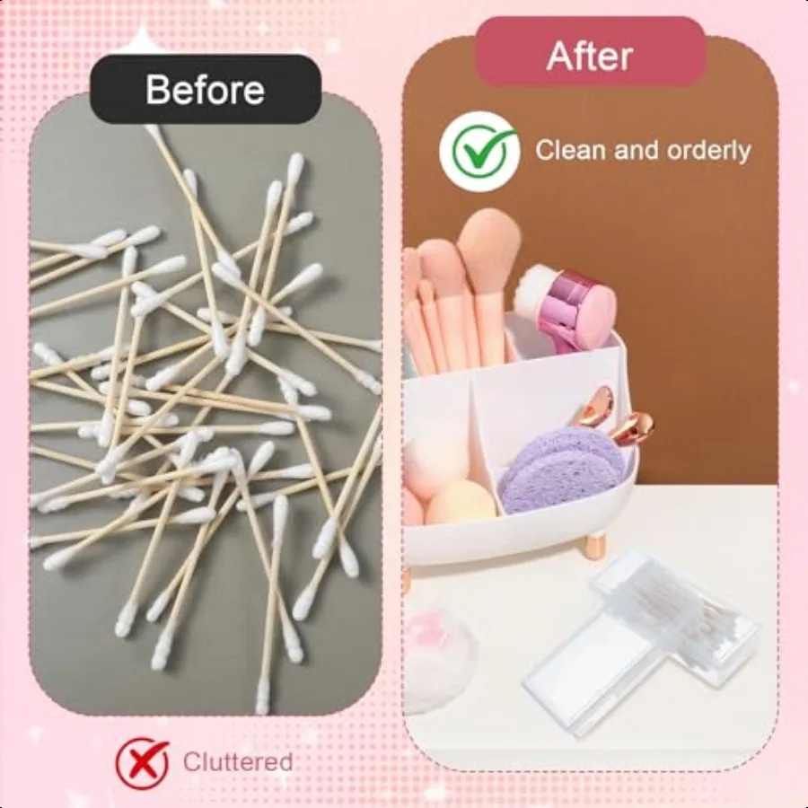 2 STUKS Wattenstaafje Houder voor Reizen Floss Picks Case Doorzichtige Plastic Wattenschijfje Houder Draagbare Kleine Tandzijde Houders Reizen