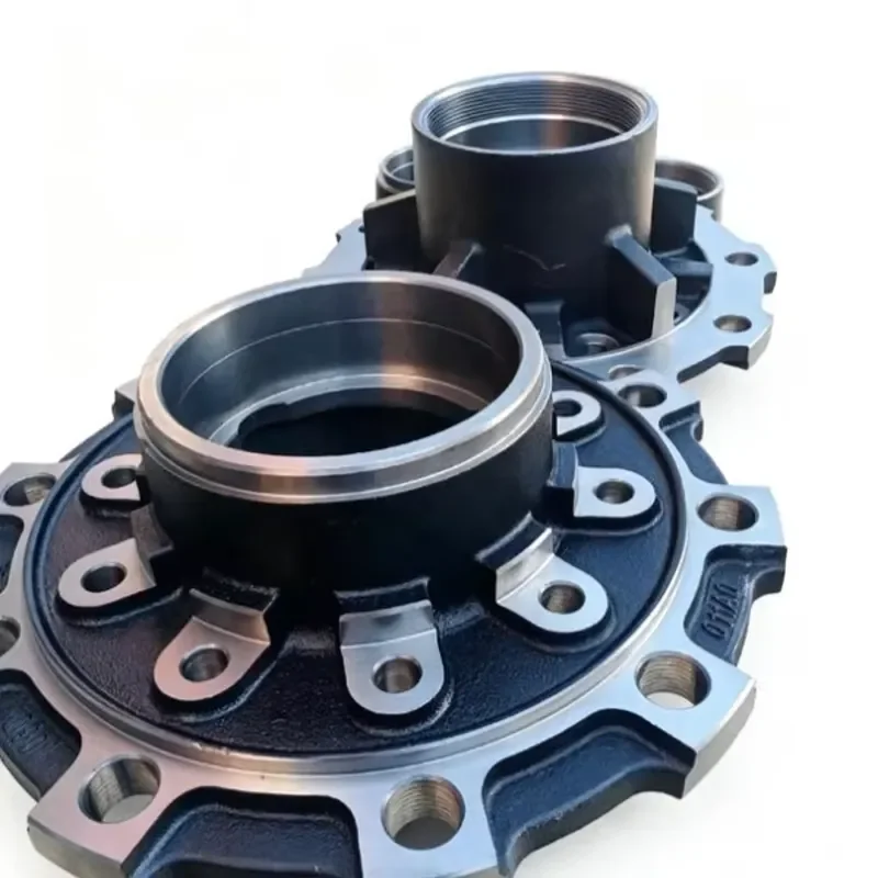 This heavy semi trailer wheel hub made of strong steel supports wheels and ensures smooth stable rotation