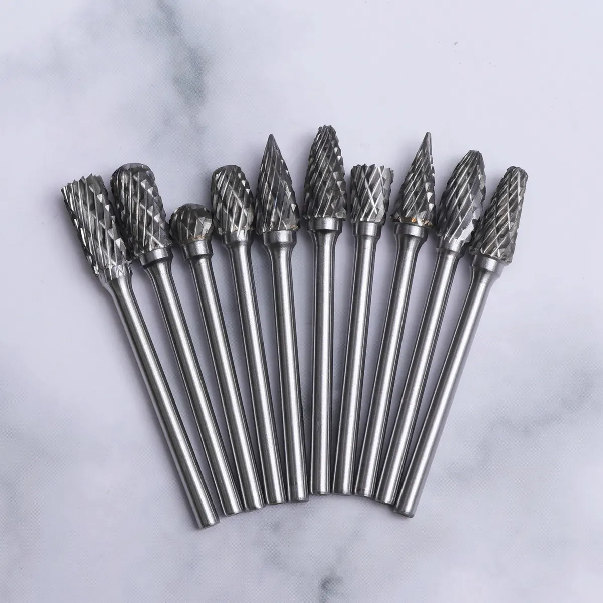 

1Set Carbide Tungsten Steel Rotary Burr Set Deburring Carving Cutting Engraving Milling Cutter Shaping Rotary Bits Tools