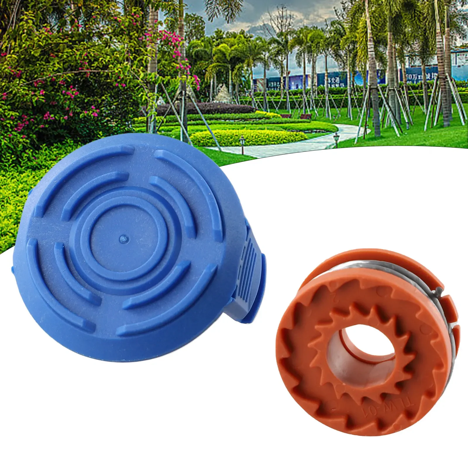 1PC Trimmer Spool Line + Cap  For MacAllister MGTP18Li 1.5mm 1x2.5m Strimmer For Garden Grass Lawn Strimmers And Trimmers