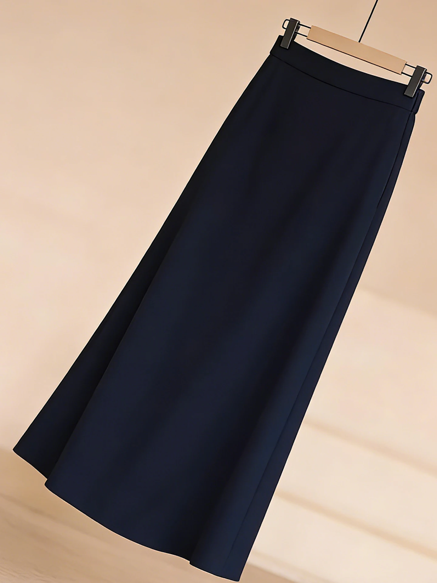Fashionable High Waist Drapey Loose Skirt Comfortable Early Spring Versatile Slimming Korean Style Commute Simple Mid-Length ...