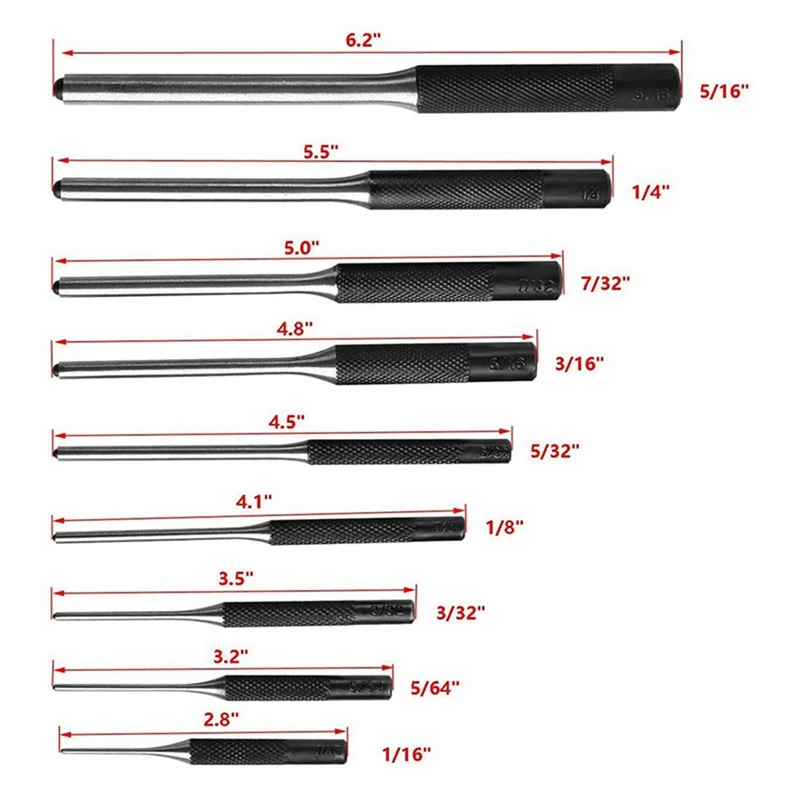 13 Stuks Rolpenstempel Holle Eindstansgereedschap Voor Het Verwijderen Van Reparatiegereedschap Met Stalen Penstempels