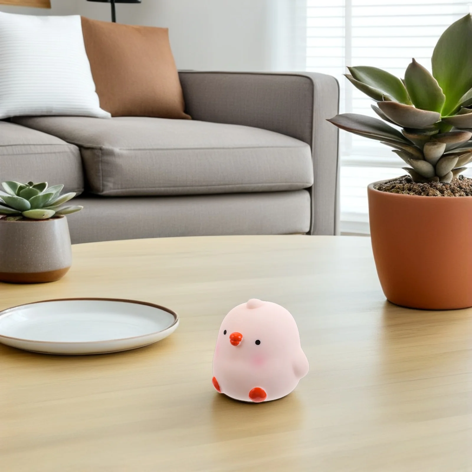 Куриная мультяшная копилка, милая небьющаяся виниловая копилка, украшение для детского дня рождения, банк для монет, виниловые копилки