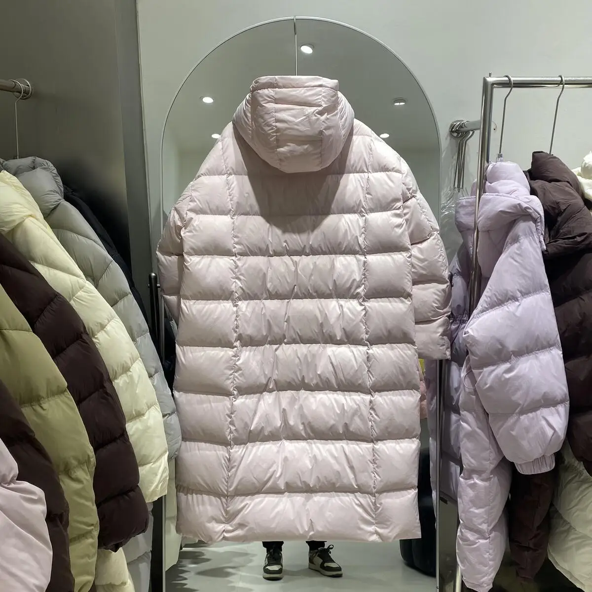 Winter New Women's Down Jacket Hooded Loose Commuting Straight Tube Parkas