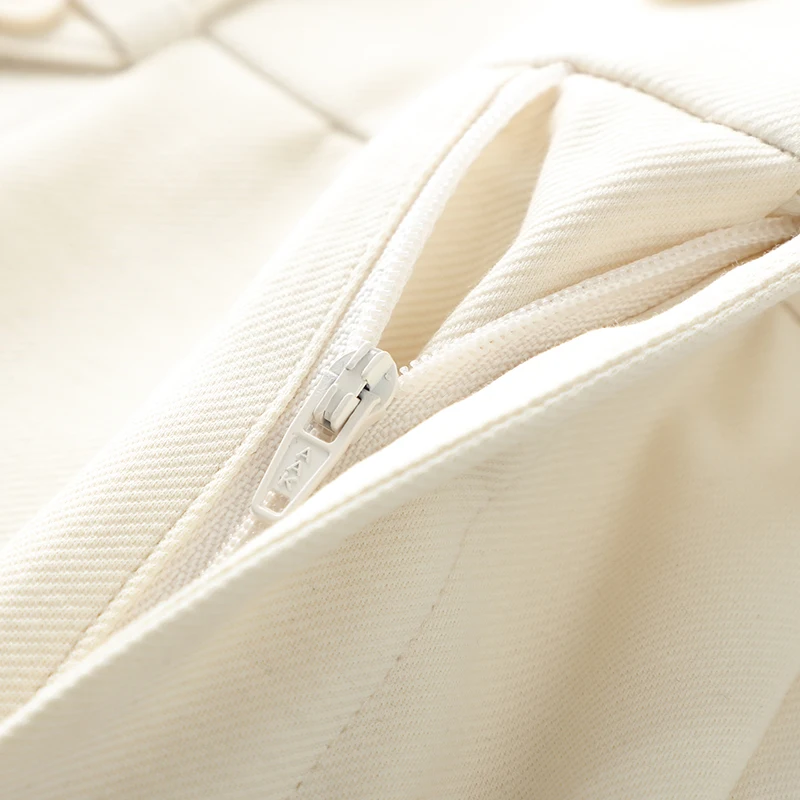 Pantaloni casual a gamba larga da donna a vita alta 2025 primavera nuovo stile pantaloni larghi e dimagranti dal design da appendere alla strada