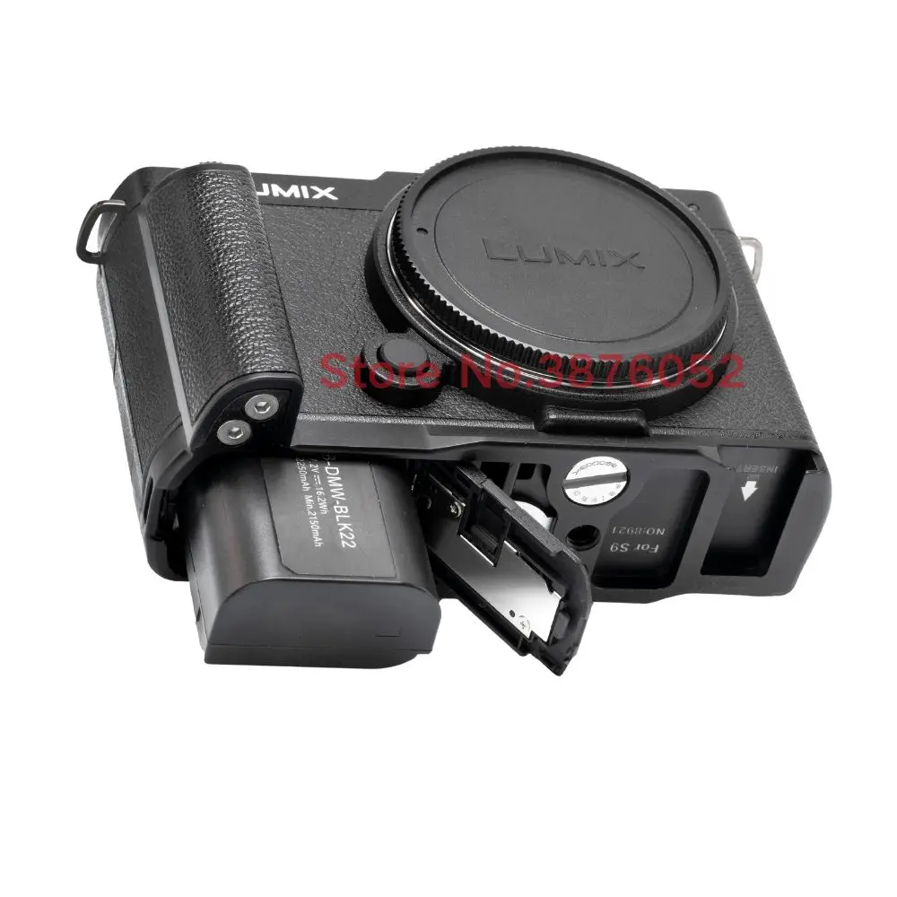 PEIPRO S9 سبائك الألومنيوم الإفراج السريع L لوحة حامل كاميرات مراقبة عالي الجودة قبضة اليد مع جلد البقر ملفوفة لكاميرات LUMIX S9 #5