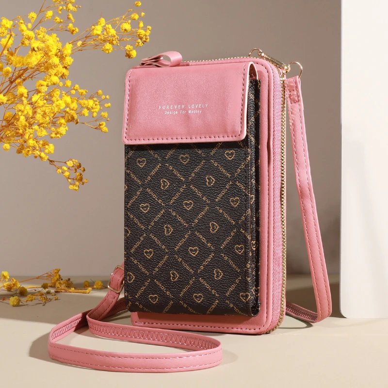 Vintage Chic - Textured Flap Crossbody Bag & Wallet, Shoulder Square Design for Women, Fashionable Retro Pattern