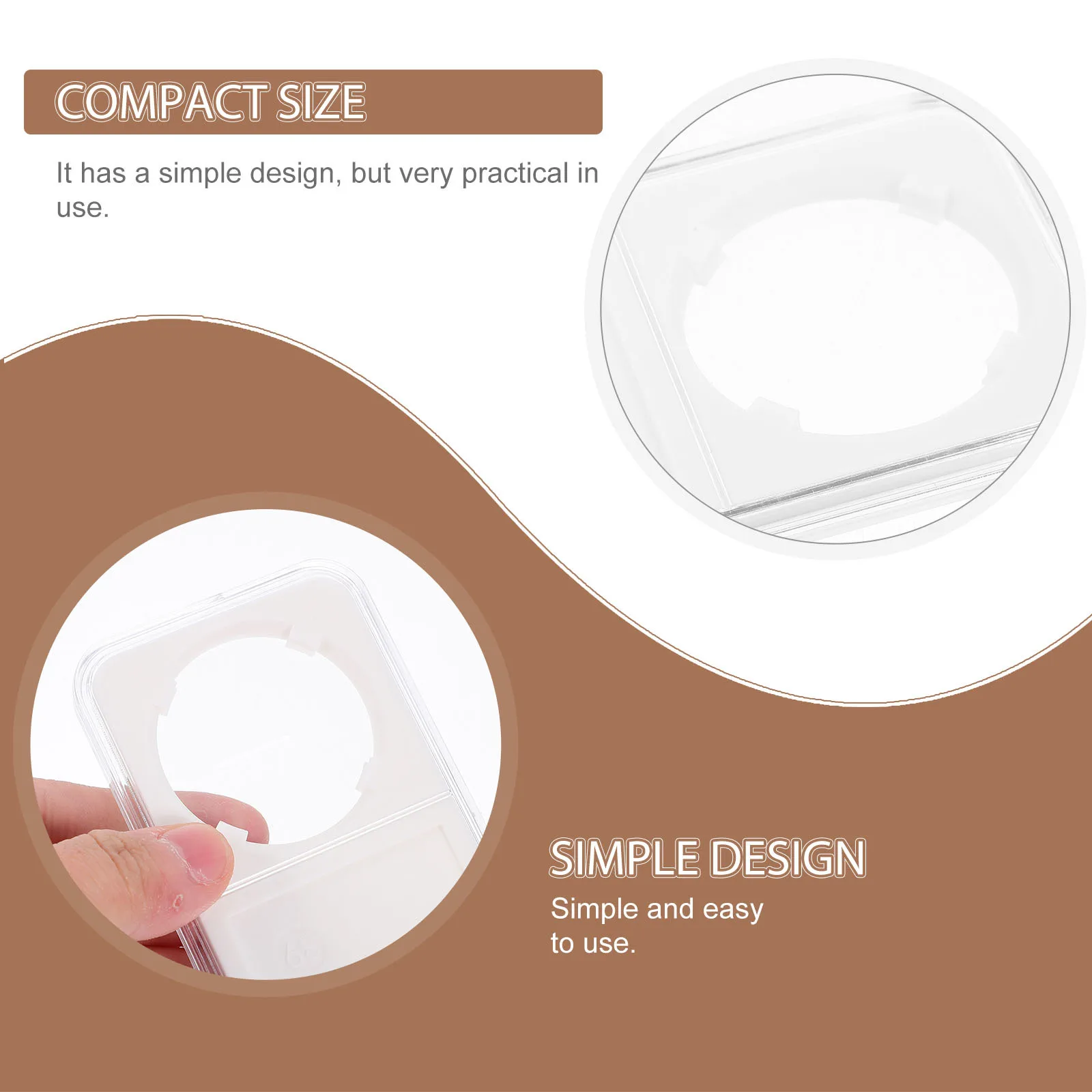 

10Pcs Small Coin Box Transparent Plastic Coin Holder for Collection Storage Organizer Case with Dust-Proof Lid