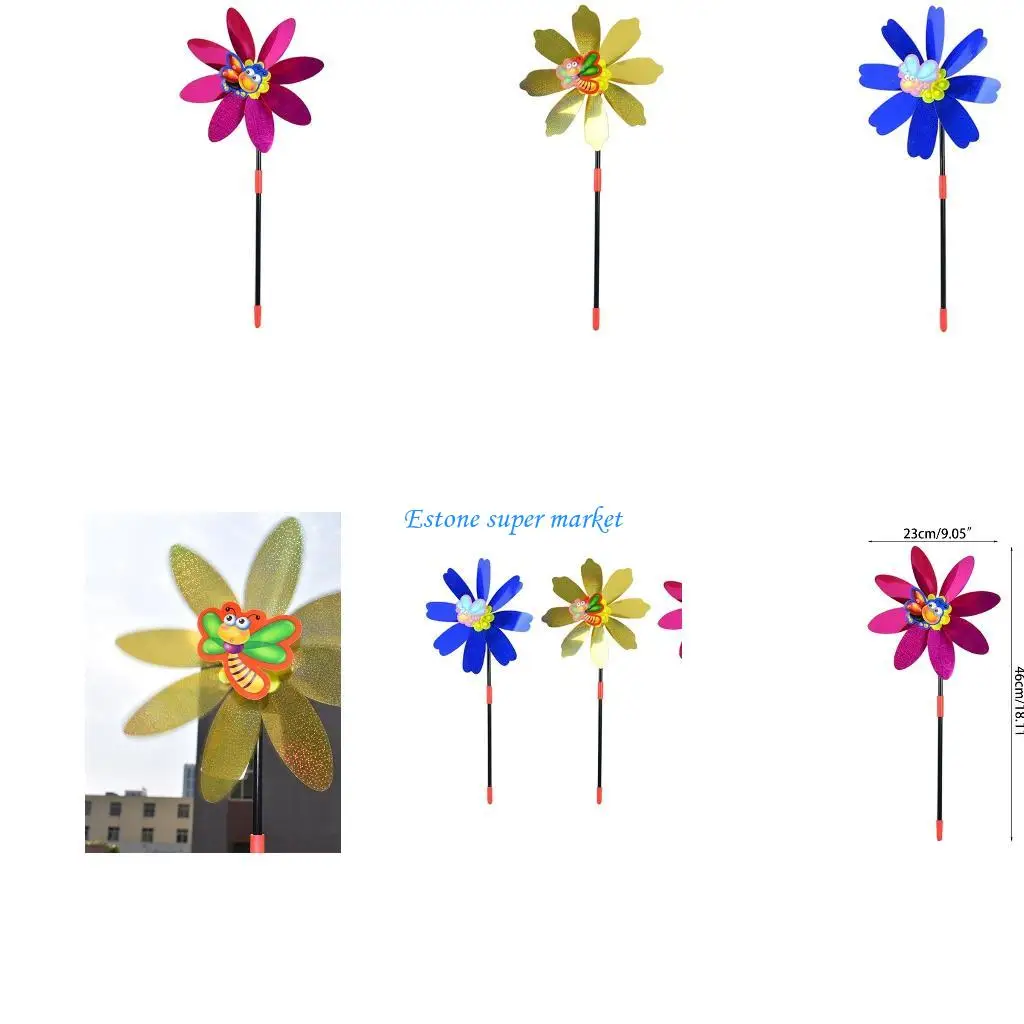 090B Błystki obrotowe odstraszają ptaki i szkodniki Ozdoby ogrodowe Zabawki dla dzieci do zabawy na świeżym powietrzu