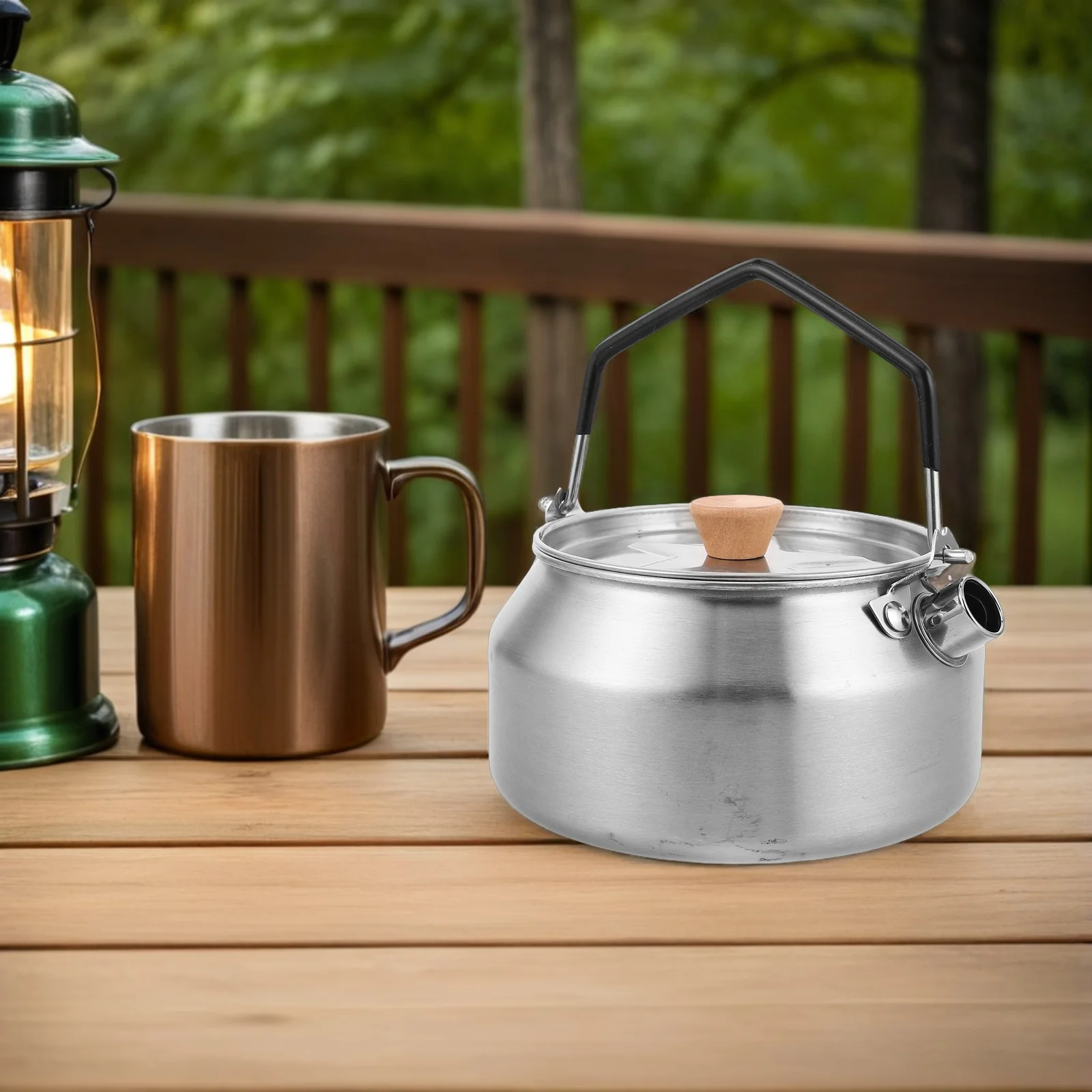 

Outdoor Portable Kettle Hiking Tea Camping Water Boiler Teapot Pots Stainless Steel