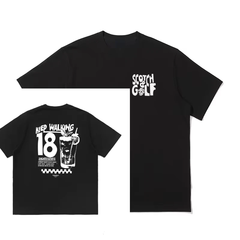 2025年新作18文字プリントTシャツY2Kアウトドアラウンドネック半袖服は軽くて快適です