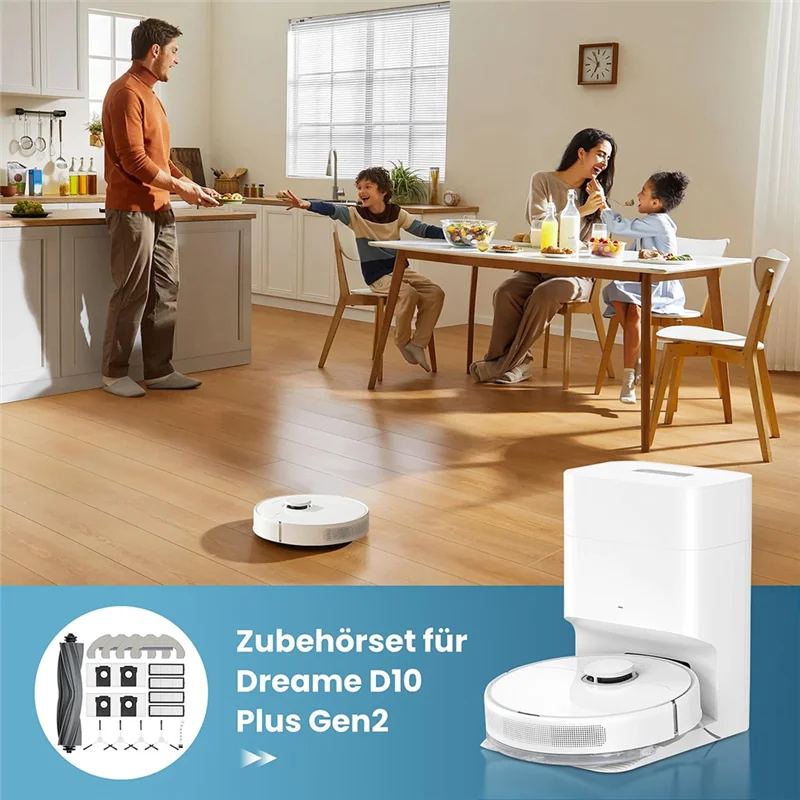 A74G-Zubehörset für Dreame D10 Plus Gen 2 – inklusive Hauptbürste, Staubbeutel, Tücher, HEPA-Filter und Seitenbürsten