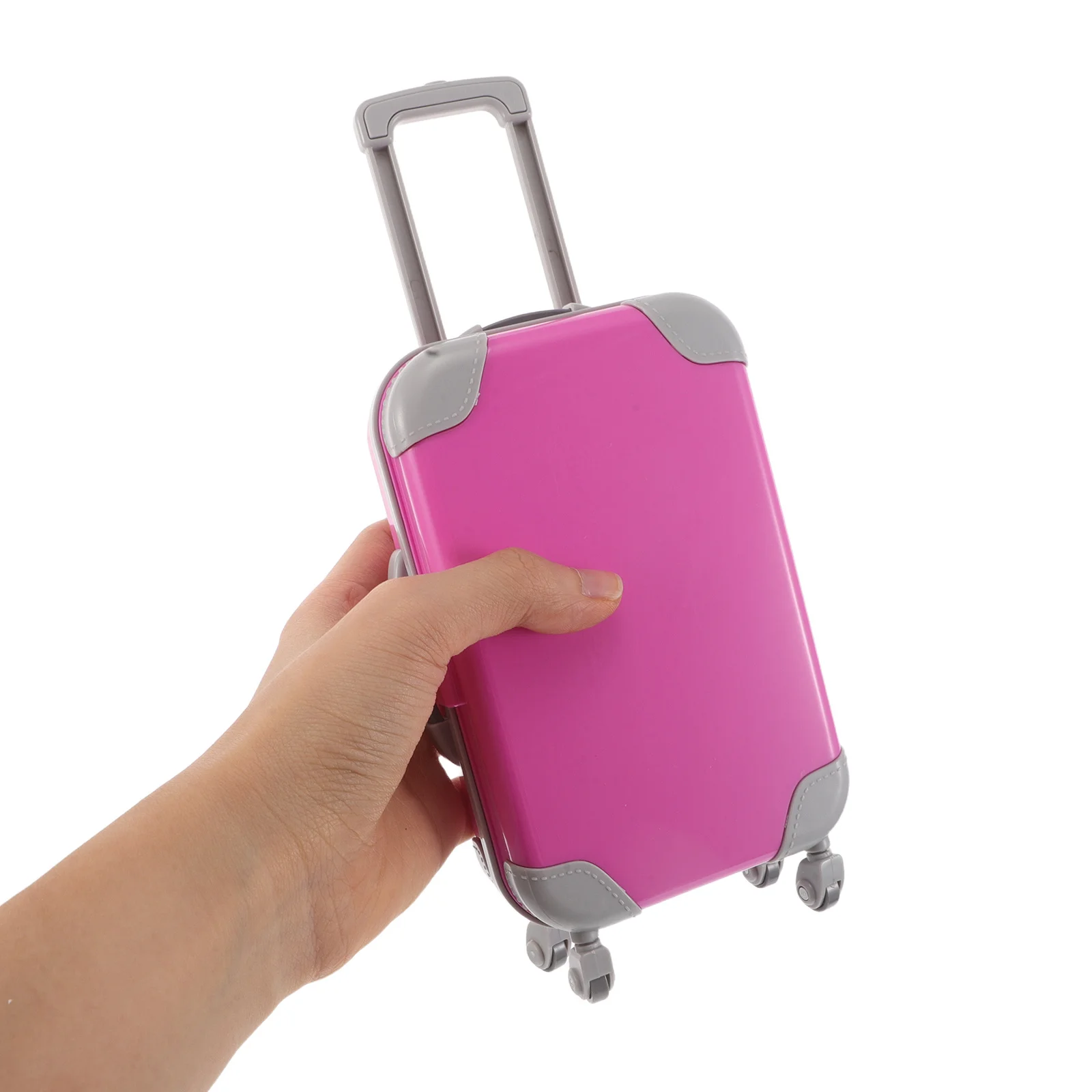 

2pcs Mini Suitcase 18 Inch Rolling Bag Pretend Play Luggage For Girls Miniature Travel Set Simulation Trolley Case