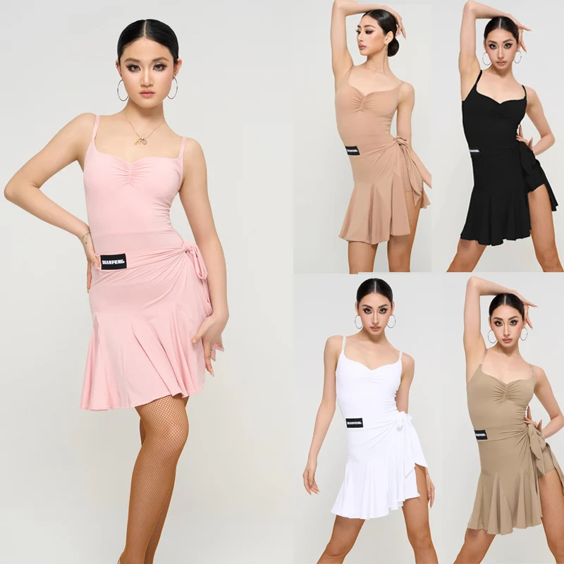 

New Women Latin Dance Costumes Adults Samba Latin Dance Competition Clothing Female Ballroom Dance Training Suits SL12810