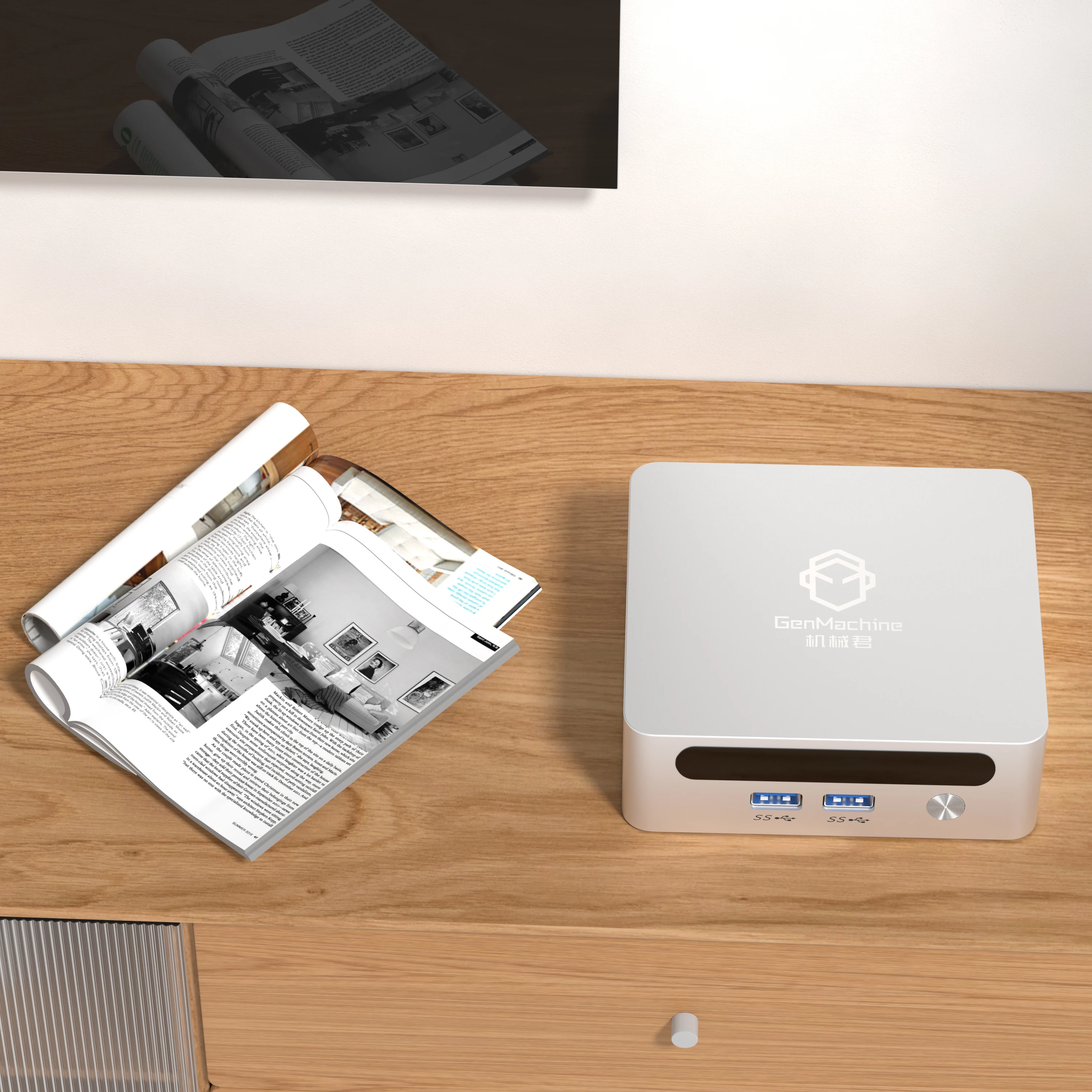 GenMachine Ryzen 7 4700U Mini PC per laptop e computer desktop Windows 11 Pro 16 GB DDR4 Dual Channel WIFI6 BT5.2 PC da gioco ﻿