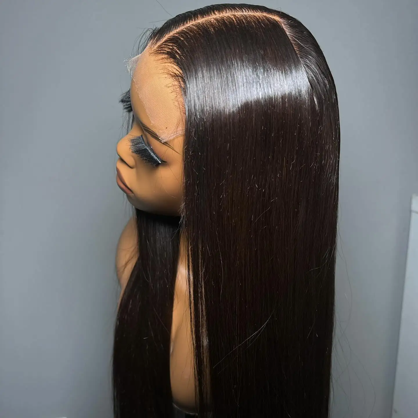 32 Inch Straight Lace Front Wigs Human Hair 13x4 HD Transparent Lace Frontal Wig for Women Brazilian Virgin 5x5 Lace Closure wig image 2
