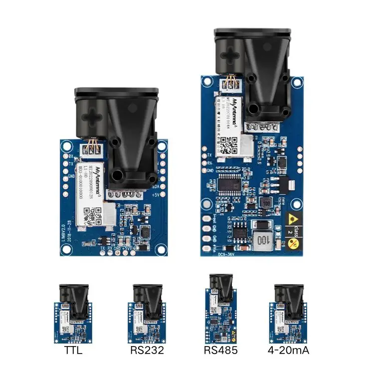 80m 650nm Rangefinder Module 50m UART TTL RS485 232 Analog Output Phase  Sensor Module for Forklift Trucks